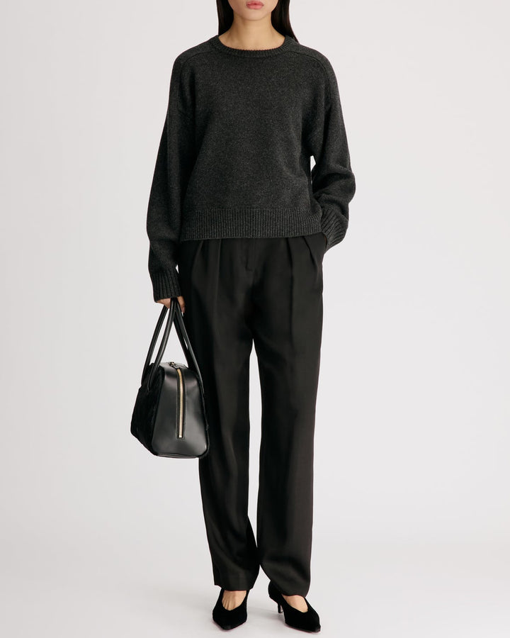 Breha Sweater W Piping | Charcoal Melange
