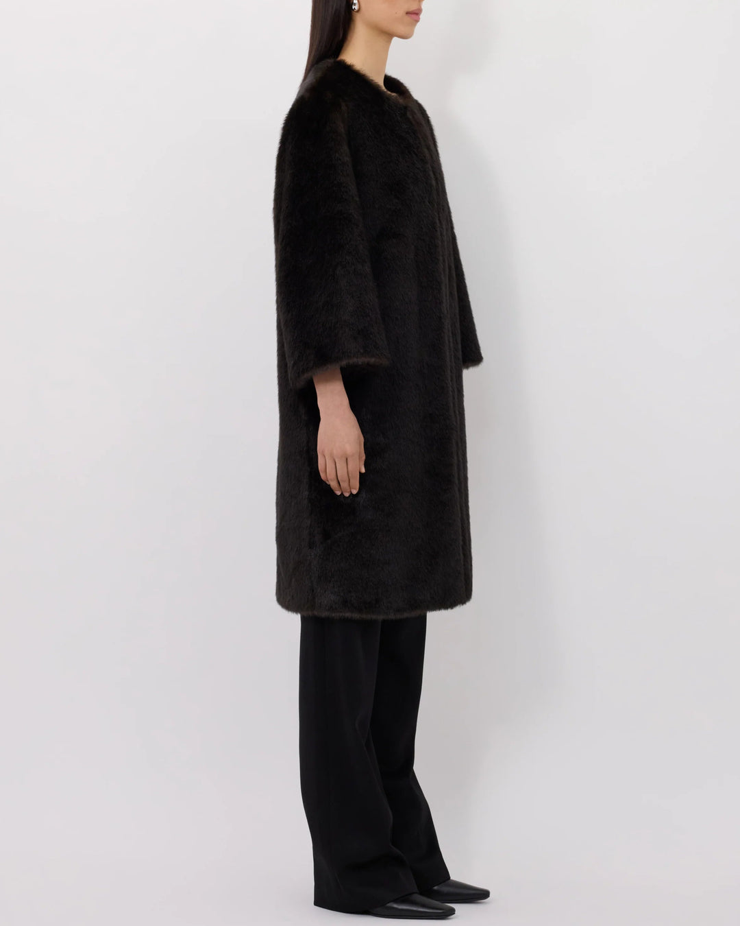 Moore Long Coat | Grizzly