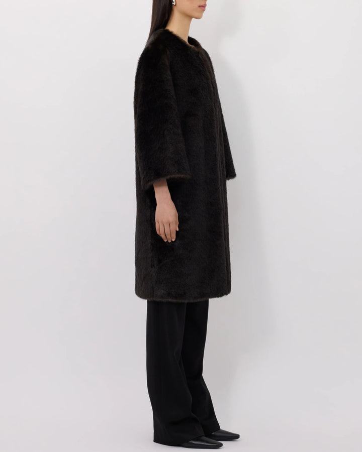 Moore Long Coat | Grizzly