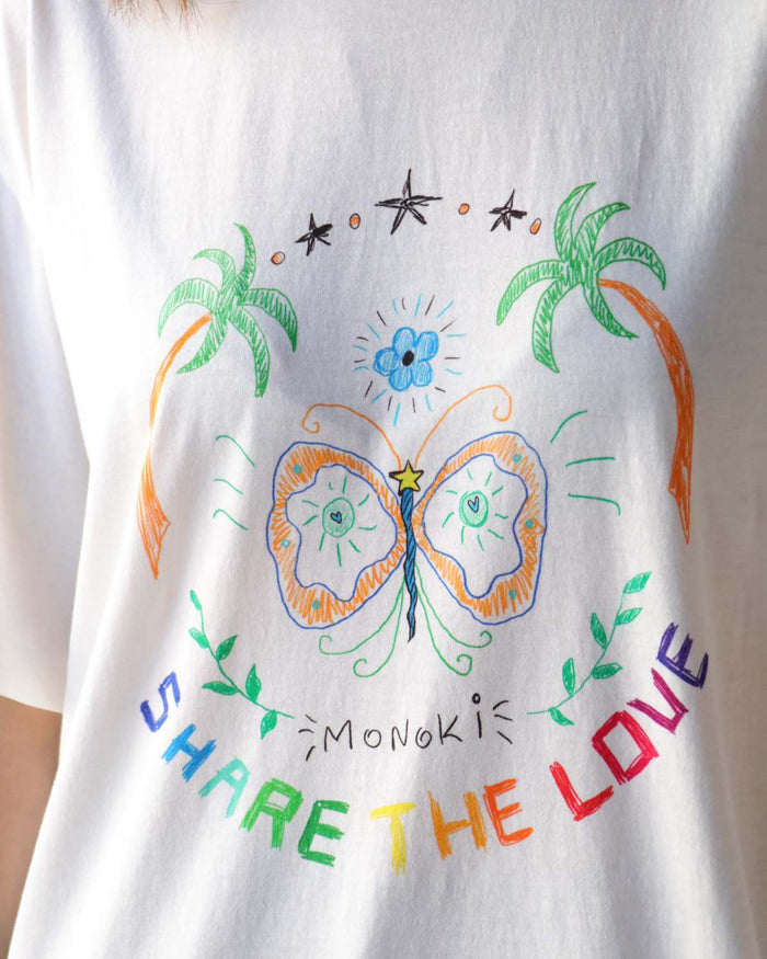 Scribble Share The Love Tee | White