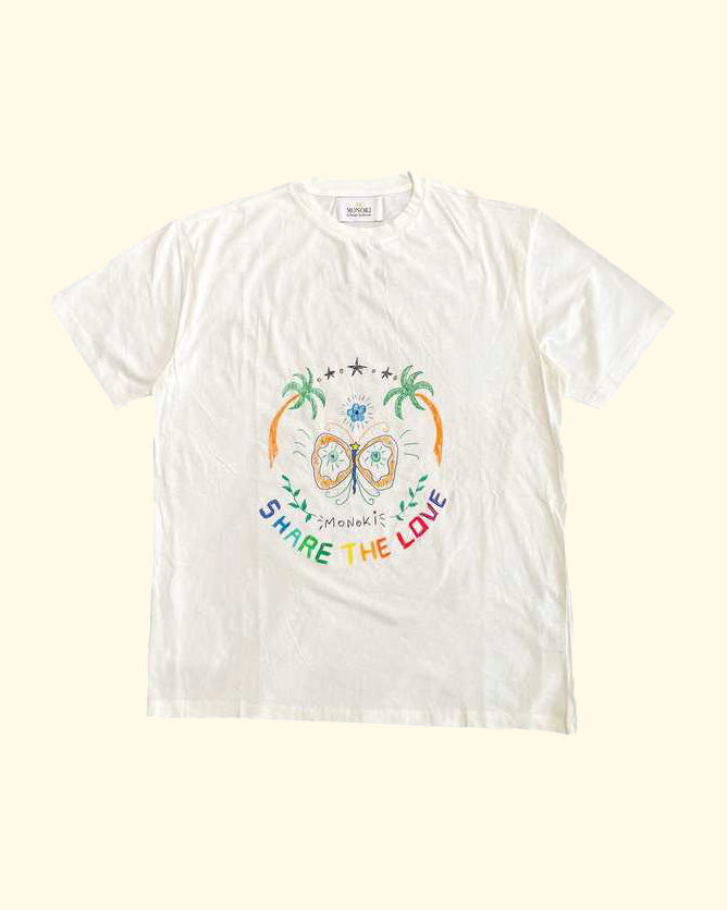 Scribble Share The Love Tee | White