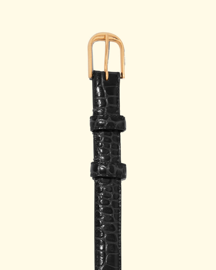 Jane Belt | Black Croc