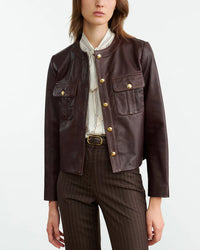 Kitra Leather Jacket | Brown