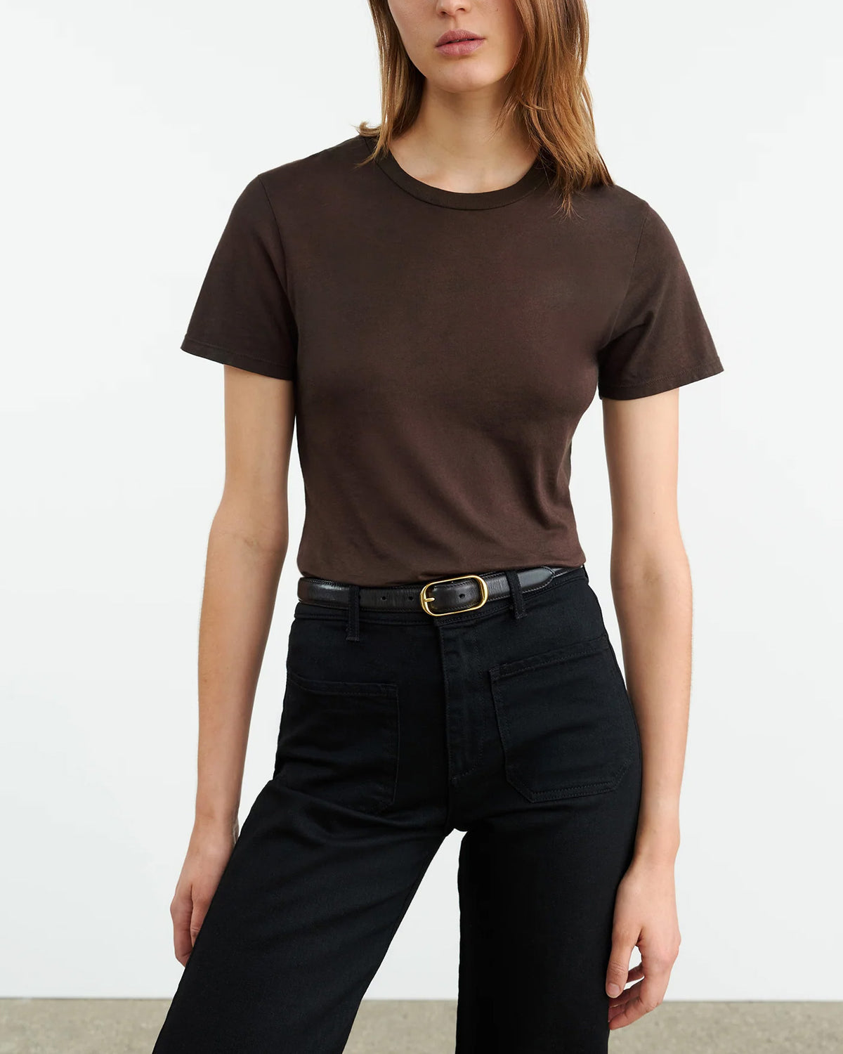 Mariela Crewneck Tee | Cocoa