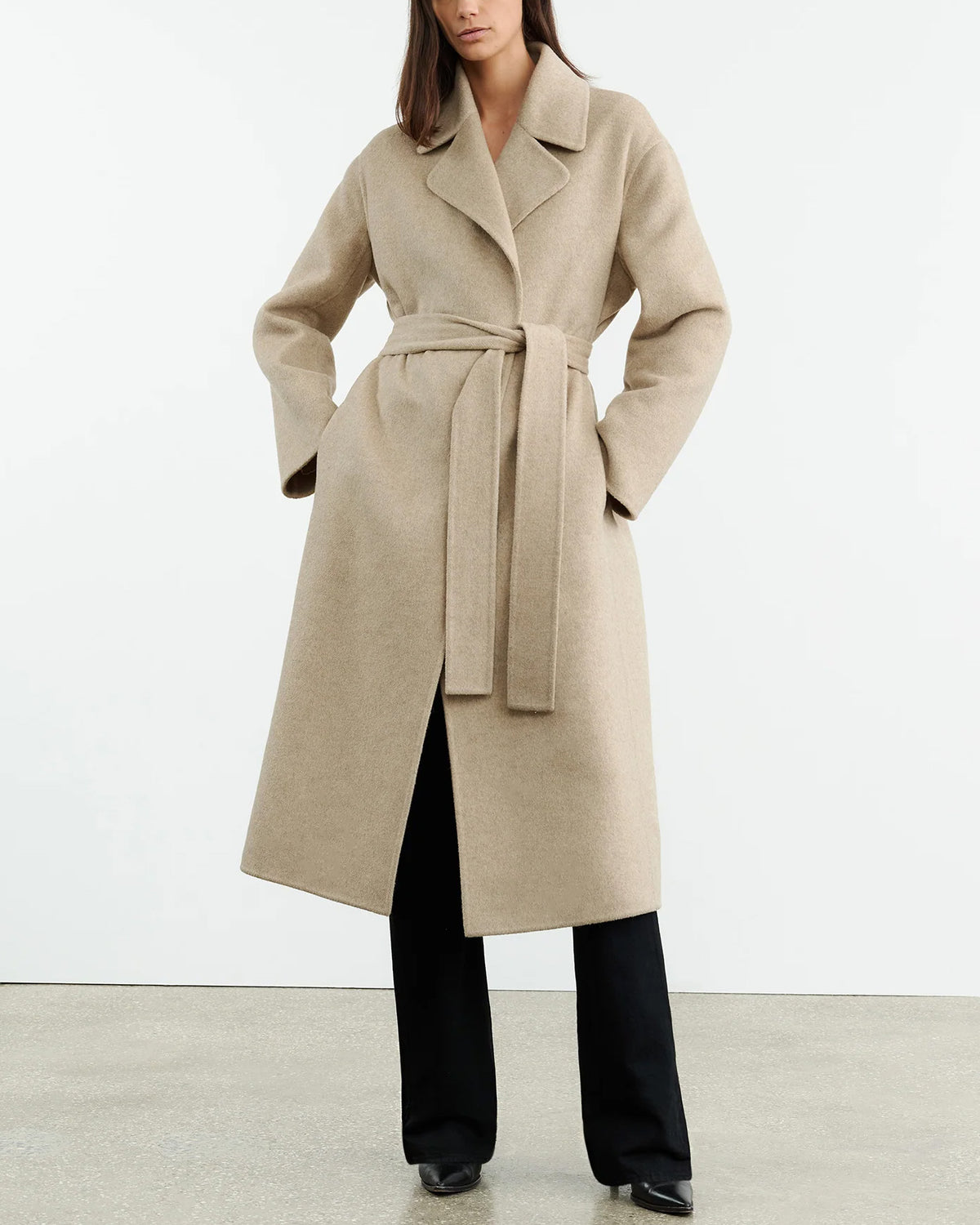 Jarel Wrap Coat | Hazelnut