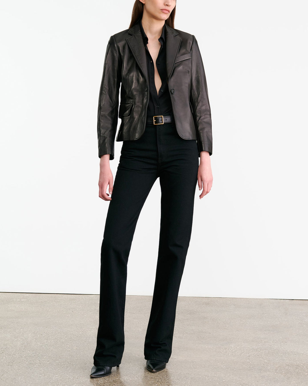 Pascale Leather Jacket | Black