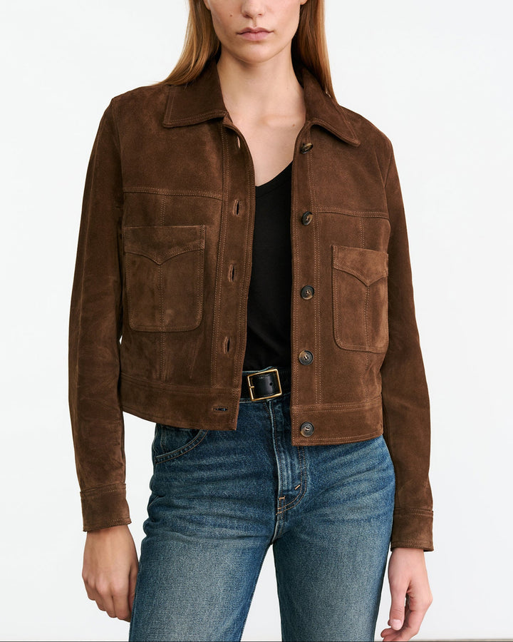Susannah Suede Jacket | Hazelnut