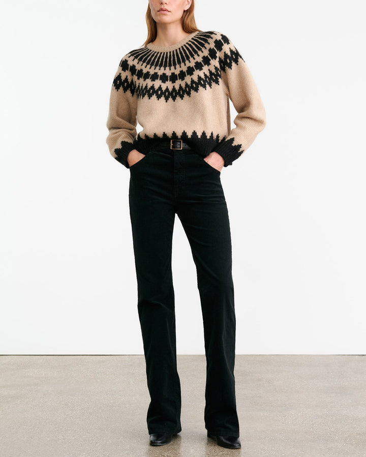 Alena Sweater | Light Camel Fair Isle