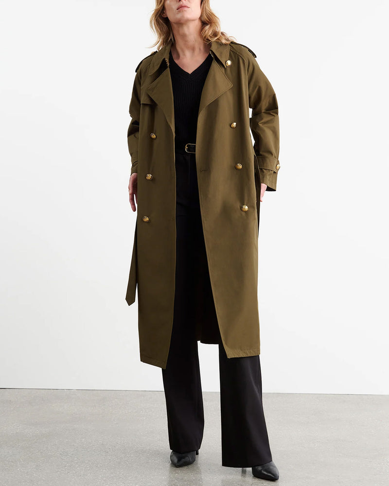 Toussaint Trench Coat | Olive Green