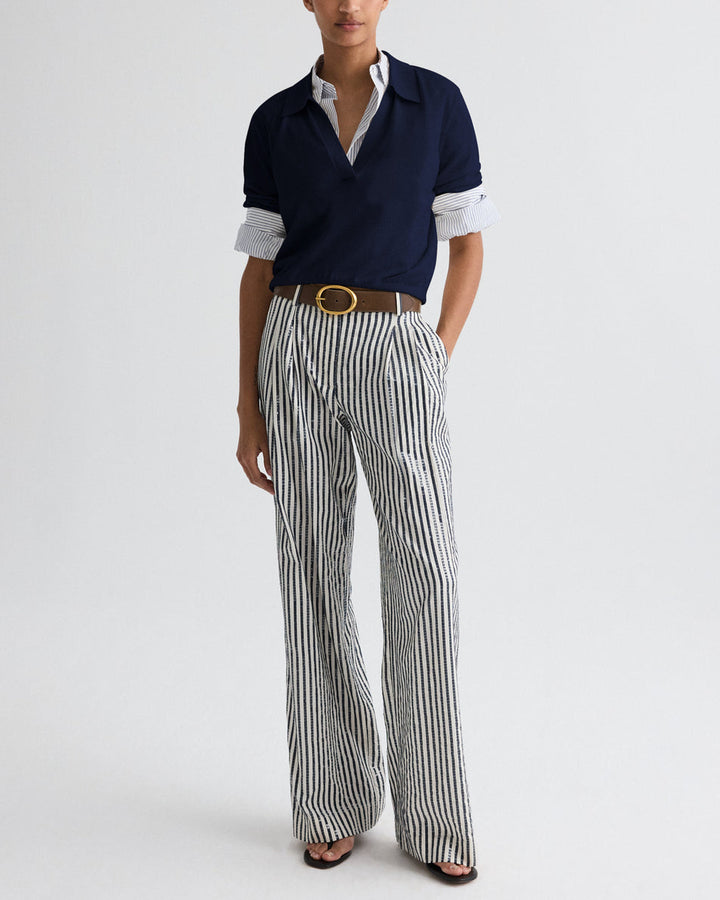 Sulli Trouser | Indigo/White