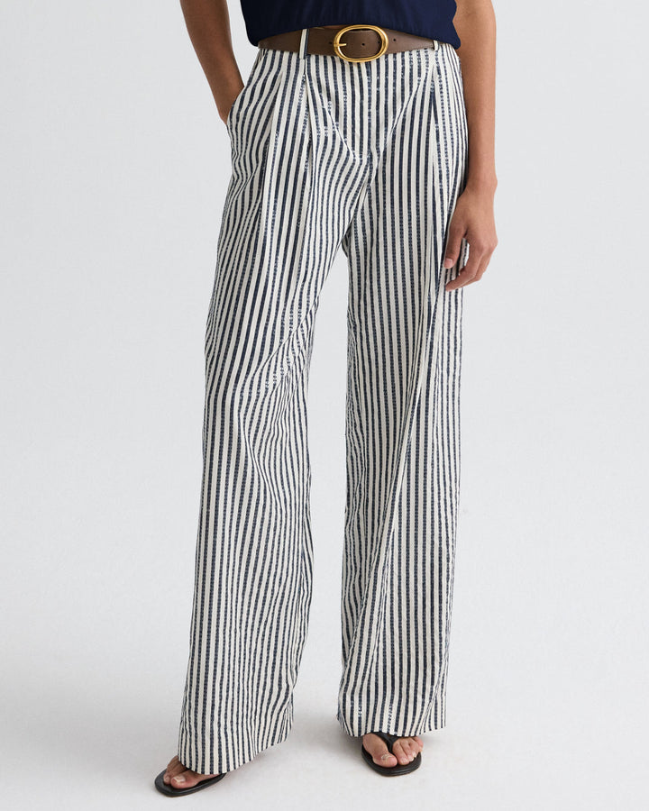 Sulli Trouser | Indigo/White