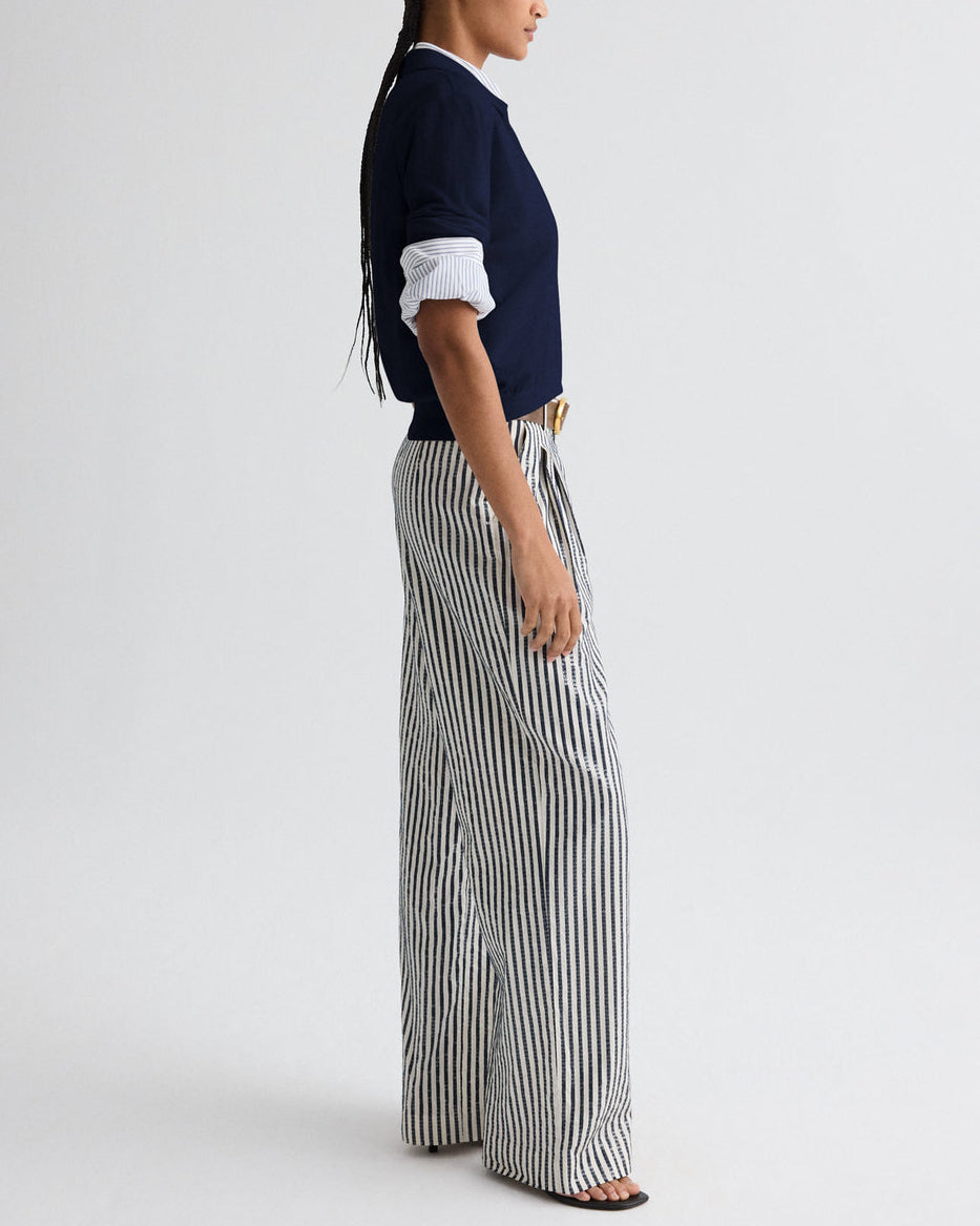 Sulli Trouser | Indigo/White