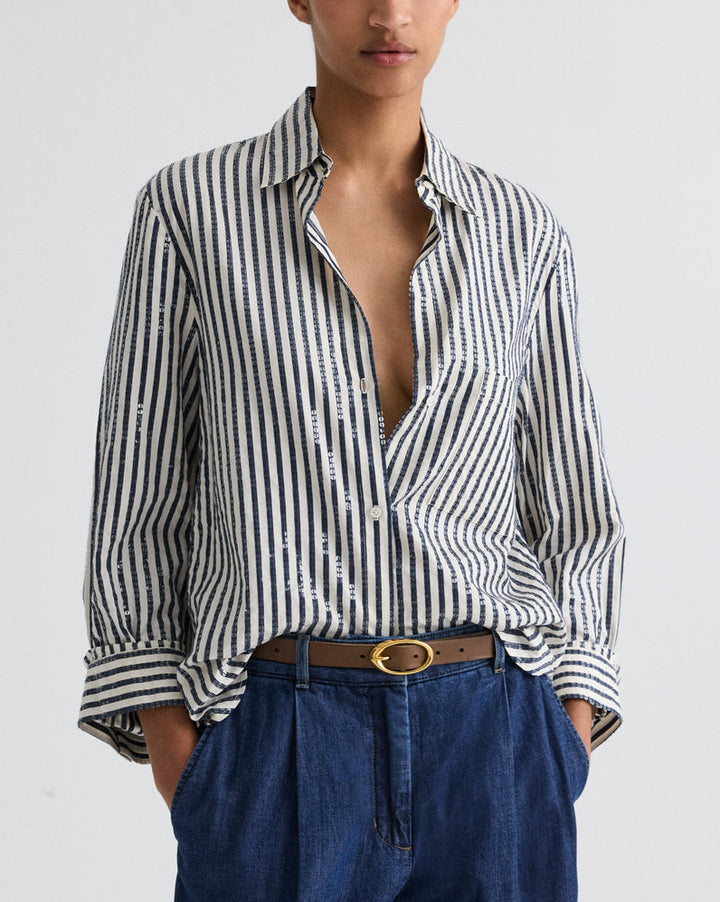 Next Morning | Indigo/White