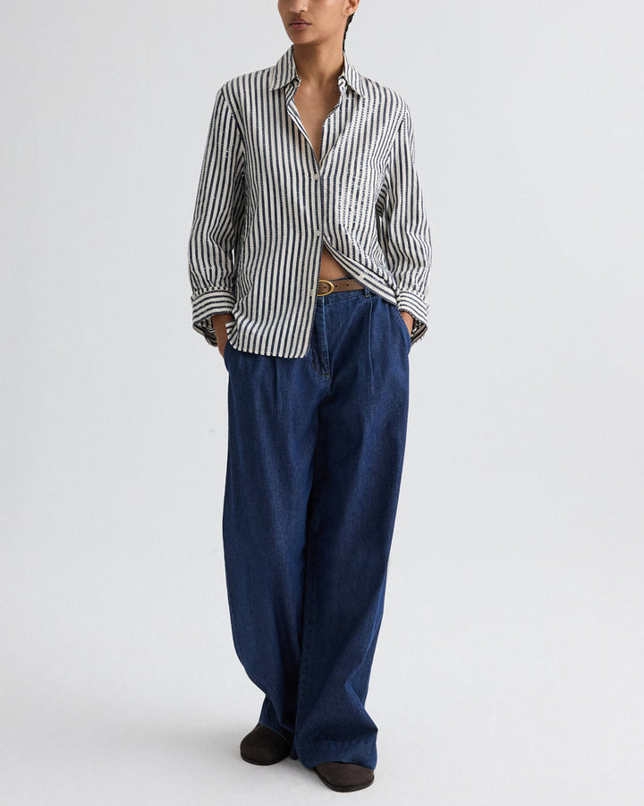 Next Morning | Indigo/White