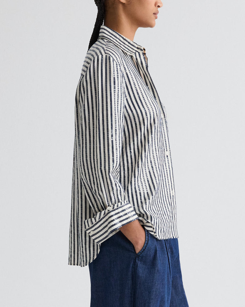 Next Morning | Indigo/White