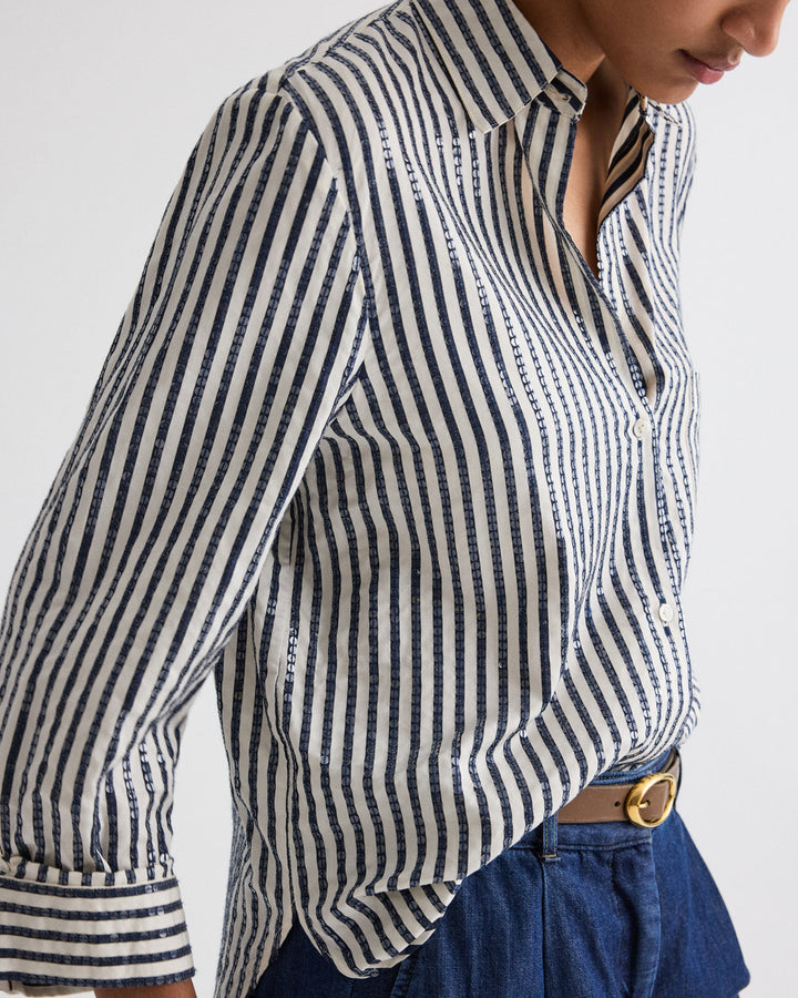 Next Morning | Indigo/White