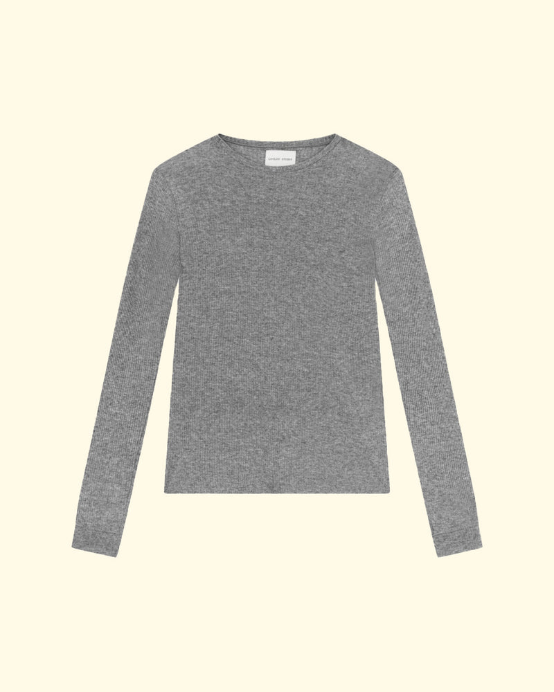 Ortigia Long Sleeve T-Shirt | Grey Melange