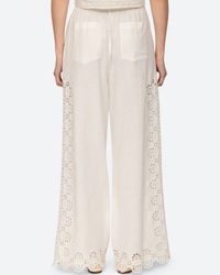 Edith Embroidery Pant | Cream