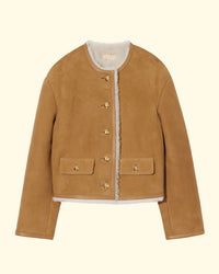 Zanie Short Shearling Coat | Natural Tan