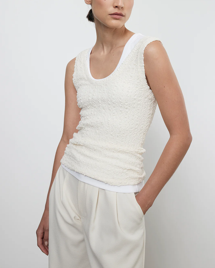 Puckered Tank | Undyed