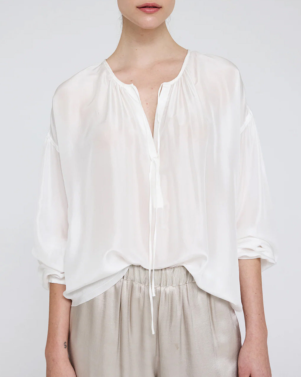 Poet Blouse | Washed White