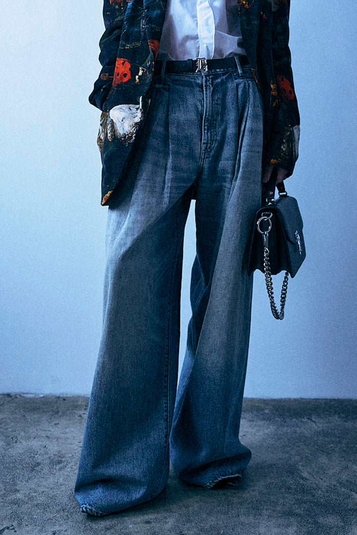 Triple Pleated Jean | Rivington Blue