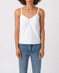 Scallop Knit Cami | White