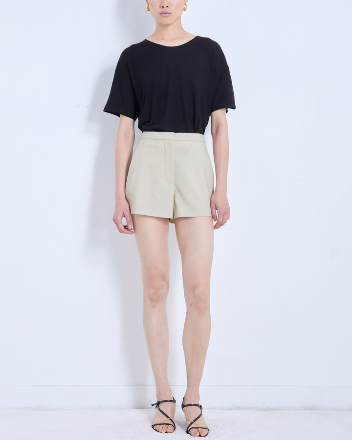 Serge Tailored Mini Shorts | Chiffon Beige