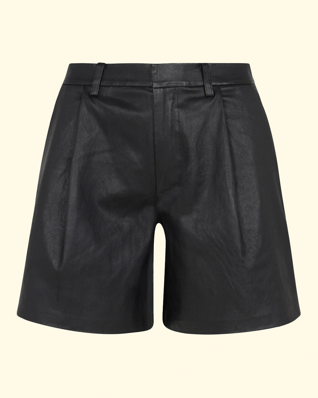 Deep Pleat Trouser Shorts | Black