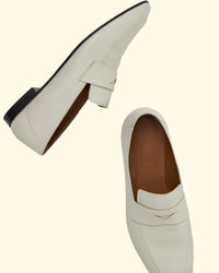 Soft Loafer With Placket | Ecru