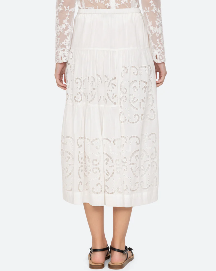 Dahlia Eyelet Skirt | Pearl