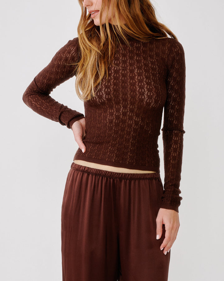 Rhea Longsleeve Mock Neck | Cinnabar