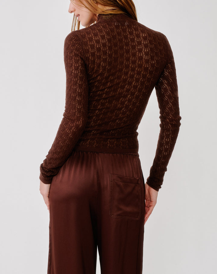 Rhea Longsleeve Mock Neck | Cinnabar