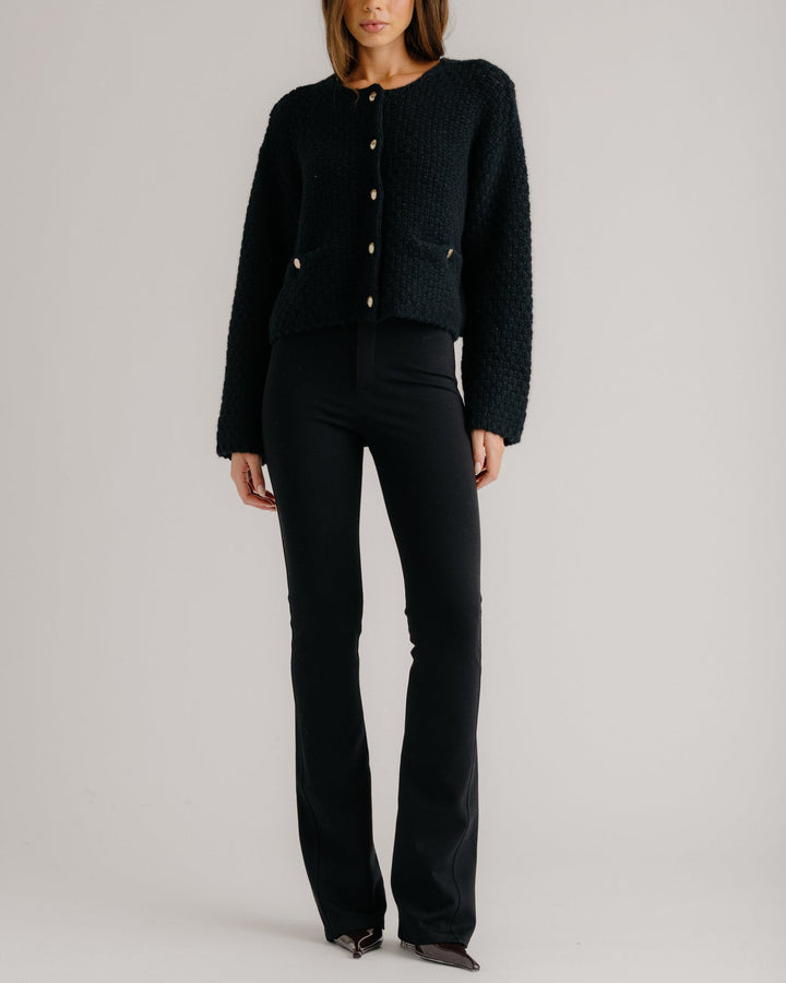 Charlene Cropped Pocket Jacket | Black