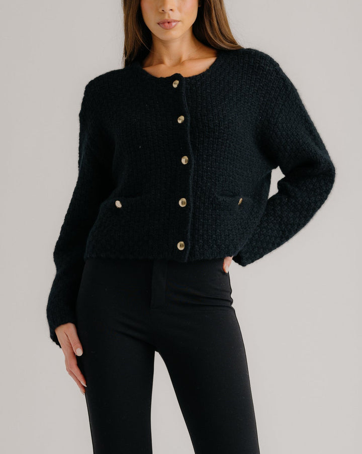 Charlene Cropped Pocket Jacket | Black