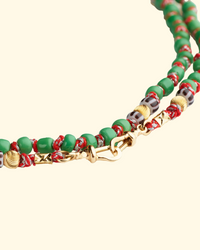 Mauli Ghana beads 37cm Green