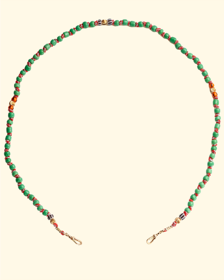 Mauli Ghana beads 37cm Green