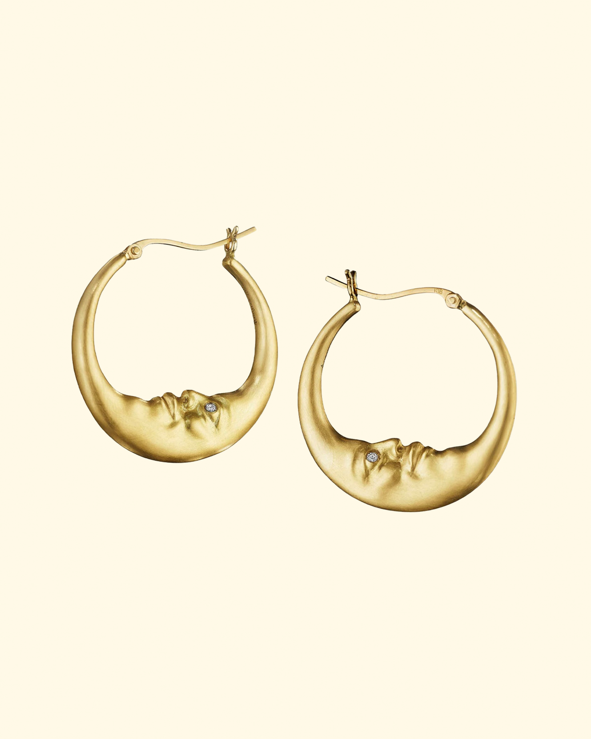 Small Crescent Moon Hoop Earrings Wrightsmb