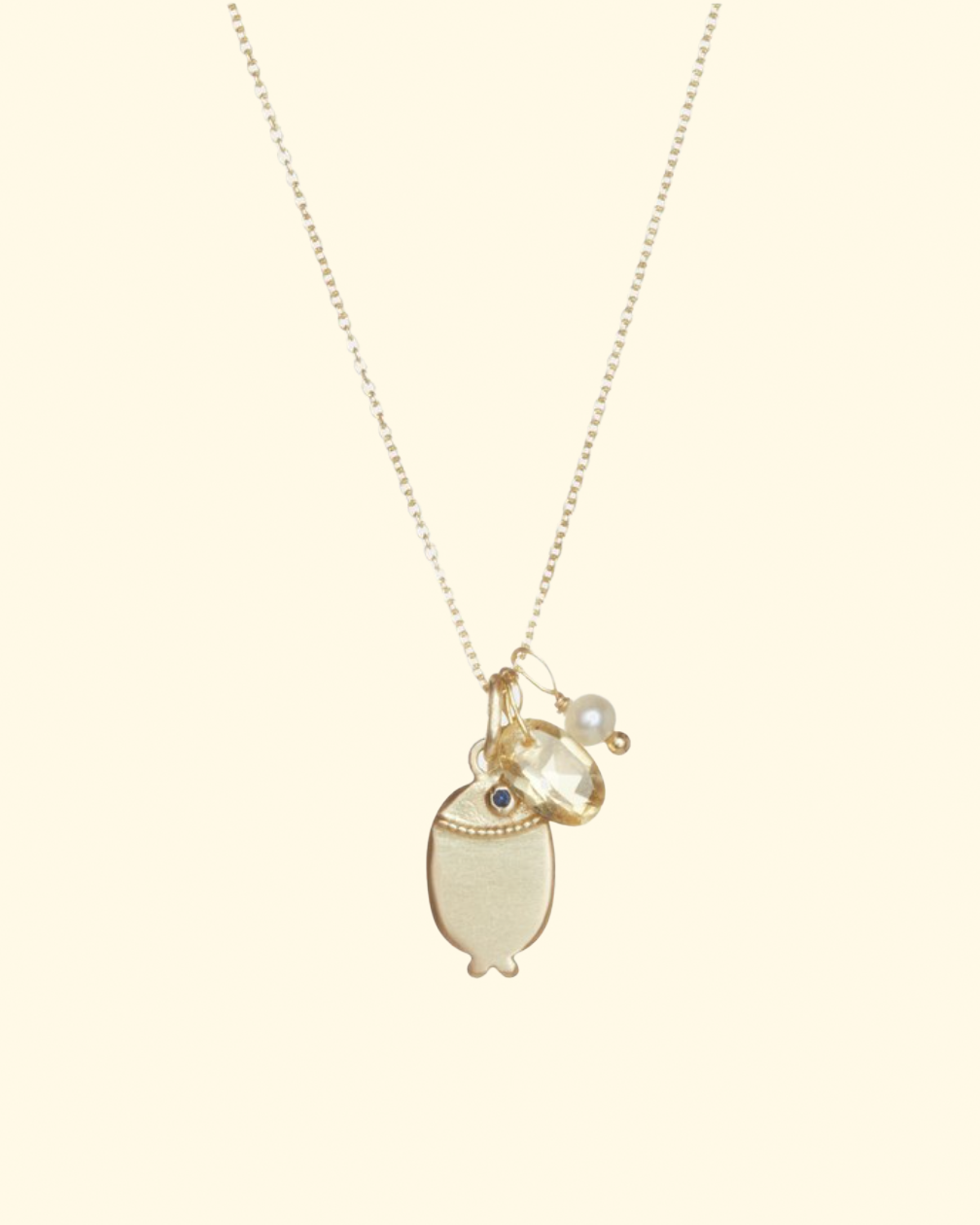 Fish N2 Necklace | 14k Yellow Gold