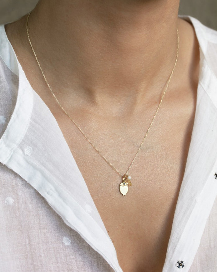 Fish N2 Necklace | 14k Yellow Gold