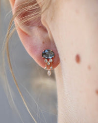 Jellyfish Earrings | Taupe Tourmaline & Diamond