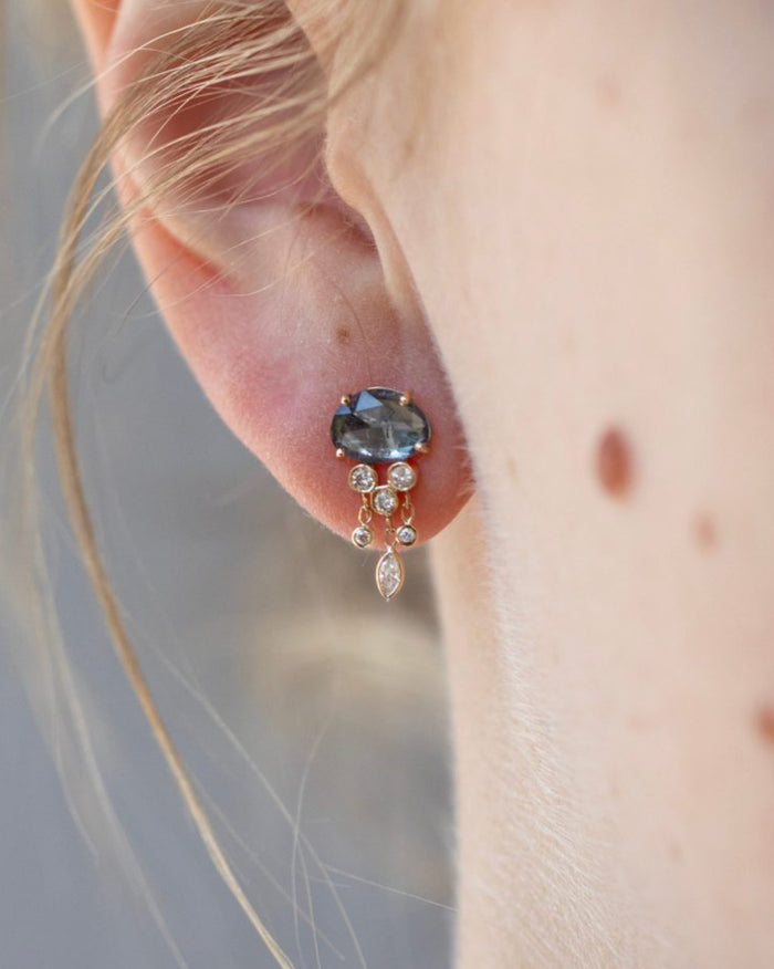 Jellyfish Earrings | Taupe Tourmaline & Diamond