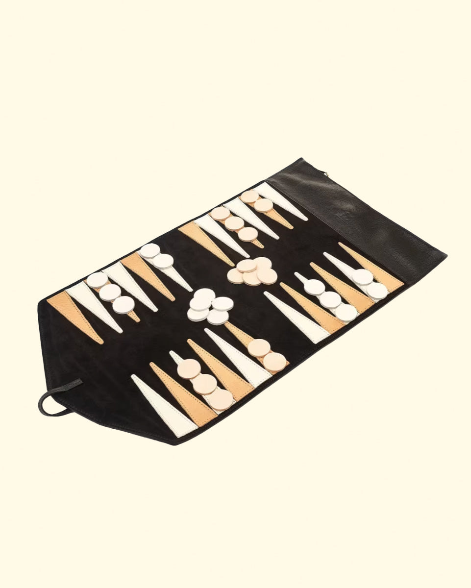 Cowhide Travel Backgammon | Nero