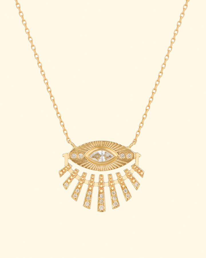 Sun Eye and Diamonds Necklace