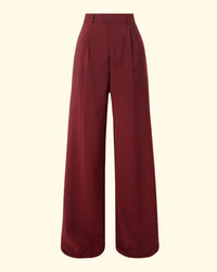 Wide Leg Single Pleated Trousers | Port Changeant