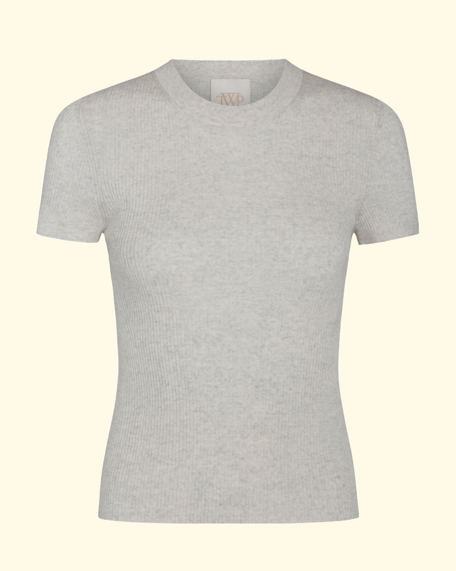 Tease T-Shirt | White Heather Grey