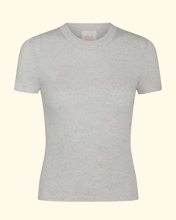 Tease T-Shirt | White Heather Grey