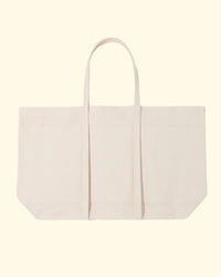 Washed Canvas 6pocket Tote L | White