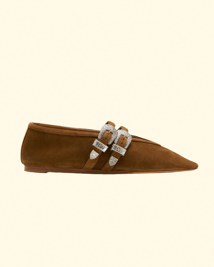 Ballet Claudia Slipper Suede | Taupe