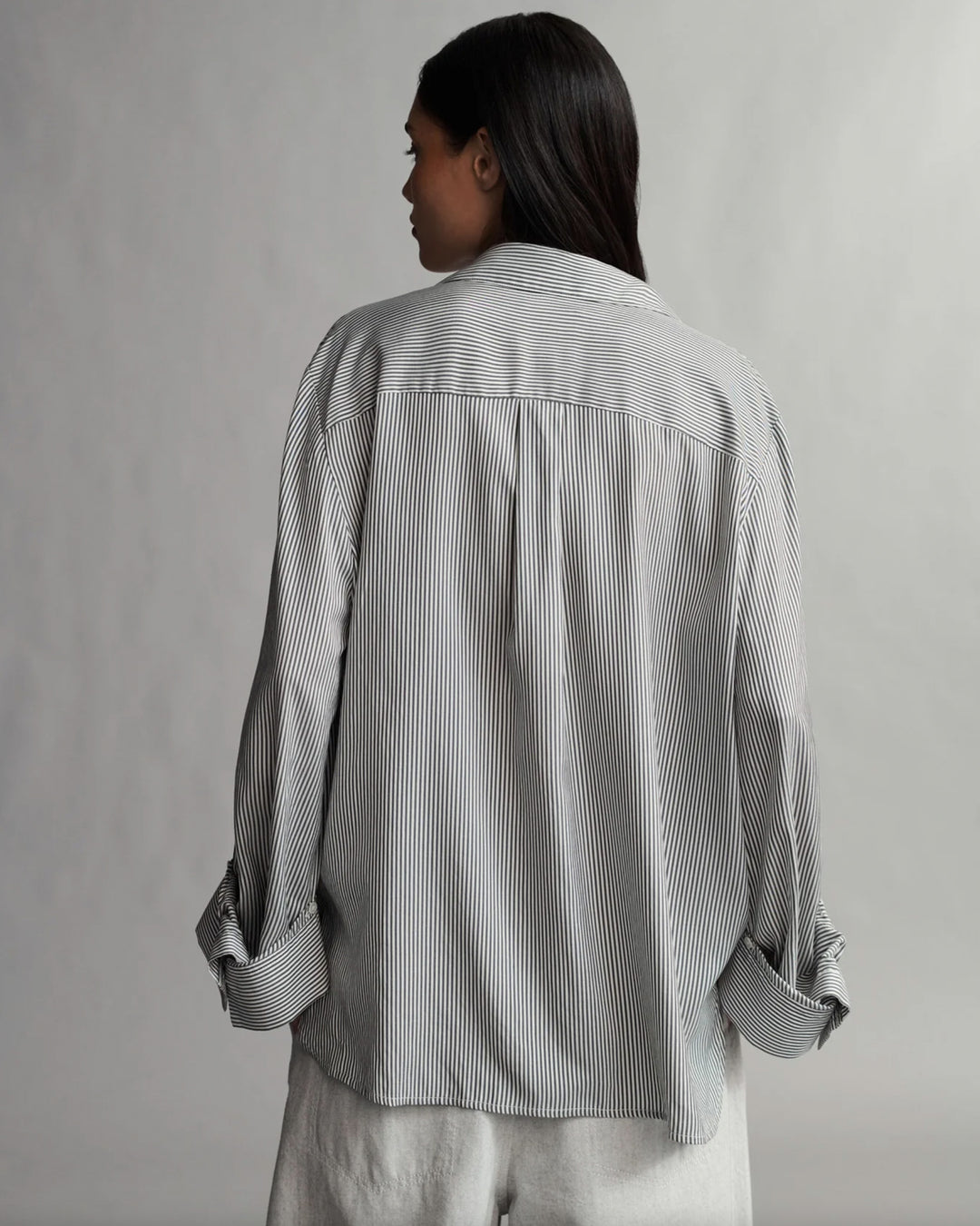 Boyfriend Shirt | White/Grey